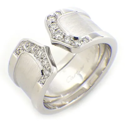 £921.29 • Buy Cartier Ring C2 2C Diamond 750(18K) White Gold #53 US6.5