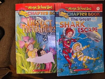 Magic School Bus Science Chapter Books Lot Of 2 - Shark Escape - Insect Invaders • $3.99