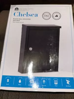 Chelsea Black Wall Mounted Locking Mailbox 2580B-10 • $27