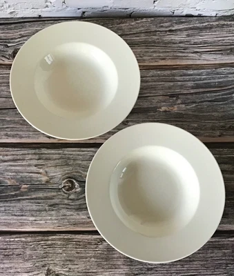 £21.95 • Buy Wedgwood Bowls Queen's Ware Plain Ivory Cream X 2