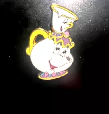 Disney Beauty And The Beast - Mrs Potts & Chip - Tea Pot & Cup Pin • $3.25