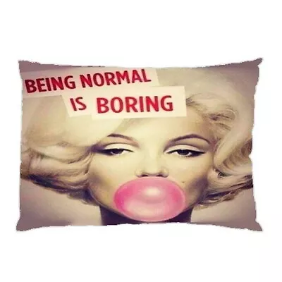 Marilyn Monroe Blow Bubble Pillow Case With Zipper Printed 18 X 26 Inch • $18.99