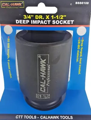 3/4  DR. X 1-1/2  DEEP IMPACT SOCKET 6-POINT SKT Chrome Vanadium CR-MO MATERIAL • $18.79