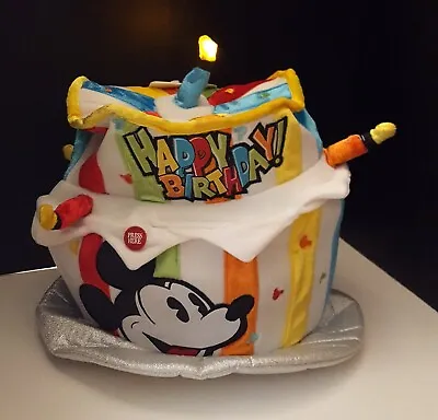 Disney Mickey Mouse Birthday Top Hat Light Up Candles Cake Adult Adjustable NWT • $69