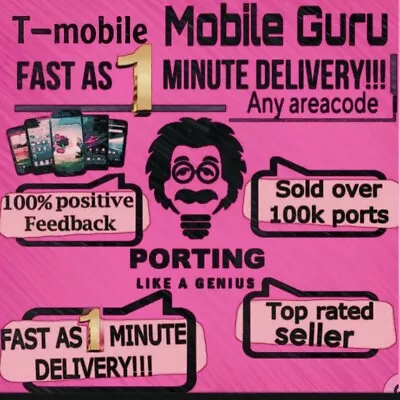 T-mobile Port Number . Any Areacode.. Fast As 5 Min Delivery.  Port Now!! • $13.99