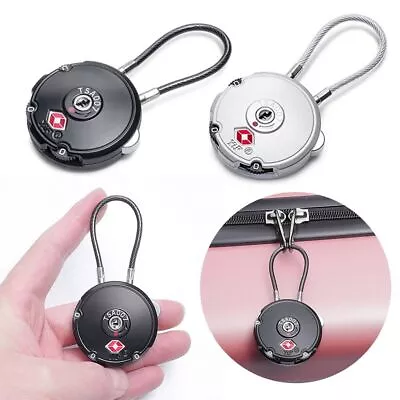 $16.74 • Buy Cable Password Lock 3 Digit Combination Lock Customs Code Lock TSA Customs Lock