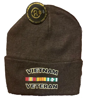 U.s. Marine Corps Usmc Viet Nam Vietnam Veteran Vet Watch Cap Beanie Hat Brown • $14