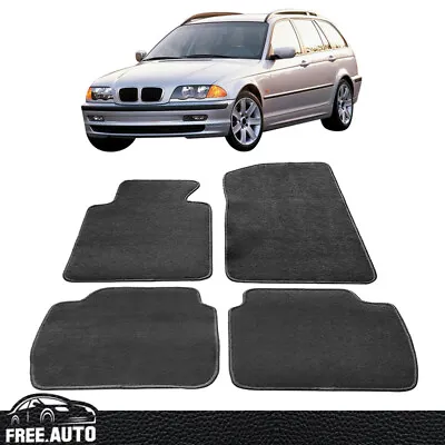 Floor Mats Carpet Front & Rear Gray Grey 4PC Nylon FOR BMW 99-06 E46 M3 3-Series • $43.99