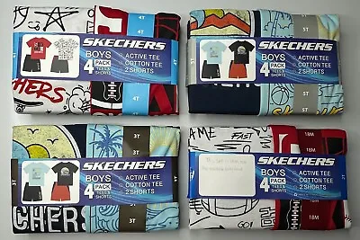 SKECHERS BOYS 4 Pack Tees & Shorts ( 1 Active Tee 1 Cotton Tee 2 Shorts) • $9.99