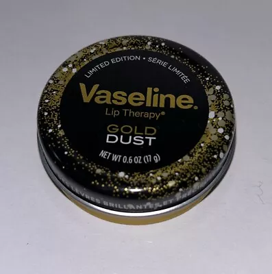 NWOT Vaseline Lip Therapy Limited Edition Shimmering Gold Dust Tin Balm 0.6 Oz • $5