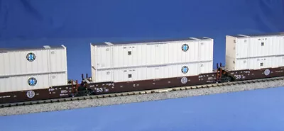 KATO N Scale Gunderson MAXI-IV Double Stack Car BNSF 106-6111106-6112106-6113 • $599.99