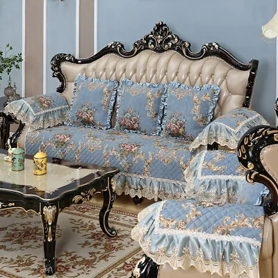 Vintage Chenille Lace Slipcover Protector Loveseat Chair Sofa Couch Cover 3 Seat • $28.04