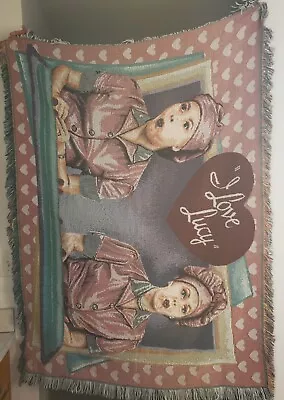 Vintage I Love Lucy Chocolate Factory Woven Throw Blanket The Northwest Co • $21.99