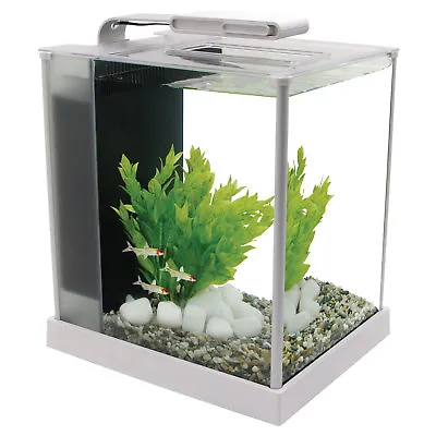 Fluval Spec 10 L - White Desktop Glass Aquarium LED High Output Light • £84.99