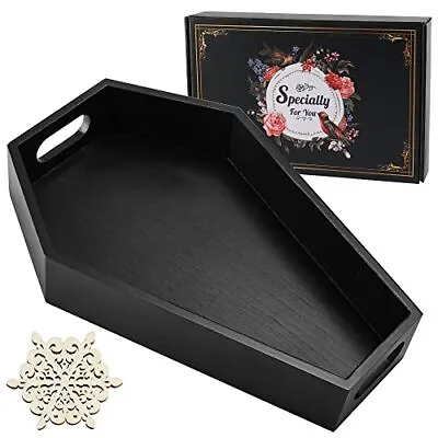 $42.22 • Buy Goargif Coffin Tray,Wood Coffin Tray,Coffin Shape Serving Tray,Spooky Black 