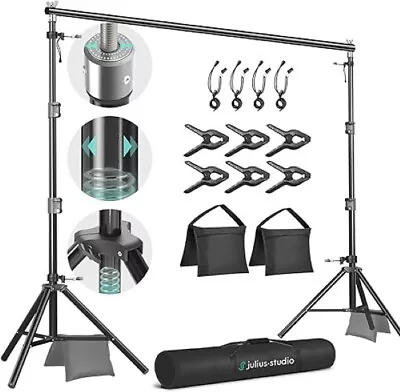 Julius Studio [Enhanced Heavy Duty] 10.1 X 8 Ft. Backdrop Stand  Background Supp • $83.88