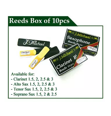 J.Michael Alto Saxophone Reeds Size 1.5  (10pk) • $19.95