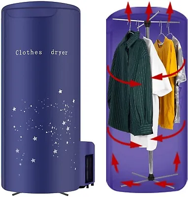 Portable Travel Electric Clothes Dryer Nekithia Blue - New In Box • $40