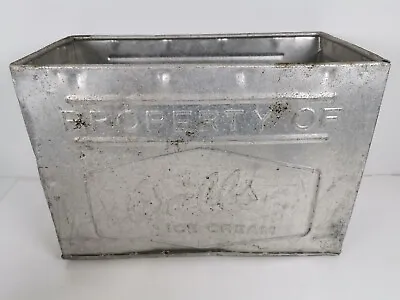 Original Vintage Wall’s Ice Cream Advertising Tin Property Of Rusty Needs Clean • £67.99