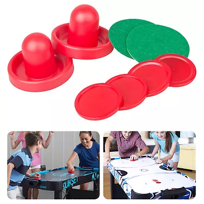 2x Mini Air Hockey Pucks & 4-Slider Paddle Home Table Game Replacement Accessory • $9.48