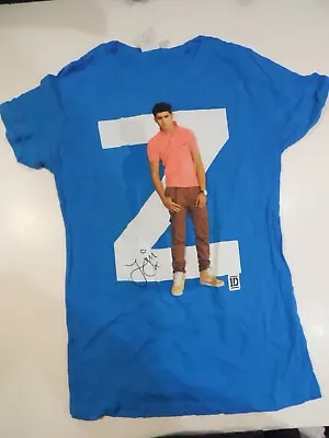 One Direction ZAYN BLUE Large Shirt Harry Styles Niall Horan Liam Payne 1D • £19.27