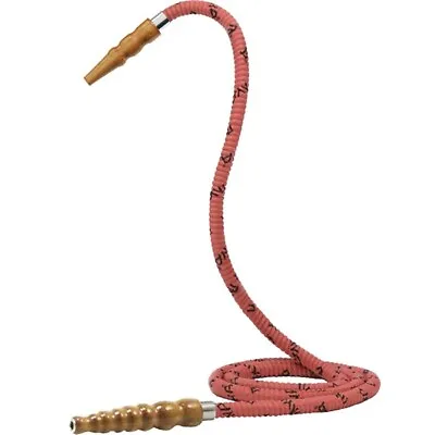 64  Pink Hookah Hose With Wooden Tip Durable Washable Shisha Pipe Hose • $9.69