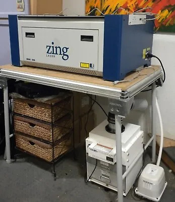 Epilog Zing 24 Laser Engraver 50 W  W/ Rotary Attachment &air Filtering System • $12000