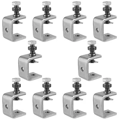 10 Pack 1 Inch Stainless Steel C Clamps Mini C Clamps With 1” Jaw Opening Hea... • $30.15