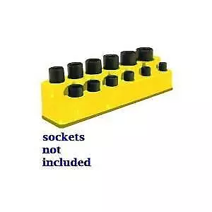 Mechanics Time Saver MTS718 3/8  Drive 12 Hole Neon Yellow Impact Socket Holder  • $31.90