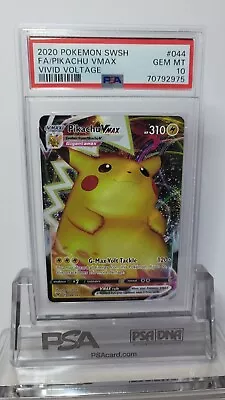 $49.99 • Buy PSA 10 GEM MINT Pikachu VMAX 044/185 Vivid Voltage 2021 Pokemon