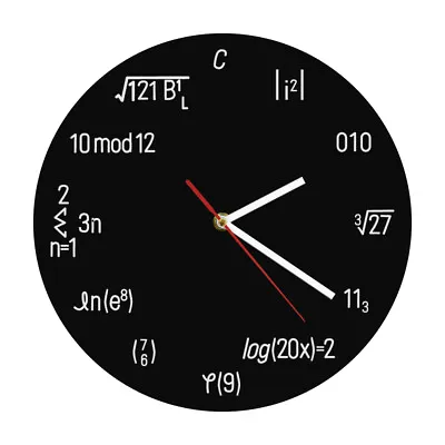 Math Equation Wall Clock Home School Math Teaching Aid Math Class Art Teachers  • $42