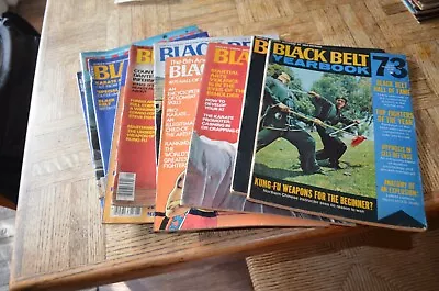 Vintage Black Belt Magazine - Lot Of Ten (10) Issues 1973-1985) - See All Pix • $15