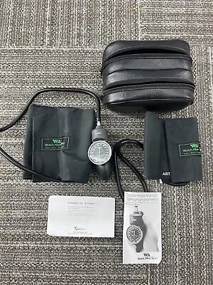 WELCH ALLYN TYCOS Hand Aneroid Sphygmomanometer W/ 2 Adult Cuff & Carry Case • $89.95