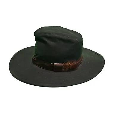 MM782 Men's Vintage Failsworth Green Wax Explorer Hat Size Small BNWOT • £10