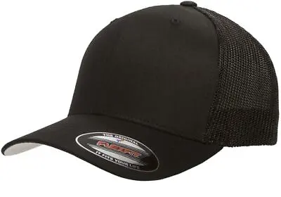 $11.09 • Buy Flexfit Trucker Hat XXL Mesh Black Fitted  Size OSFA L/XL XXL HAT PROS 6511XXL