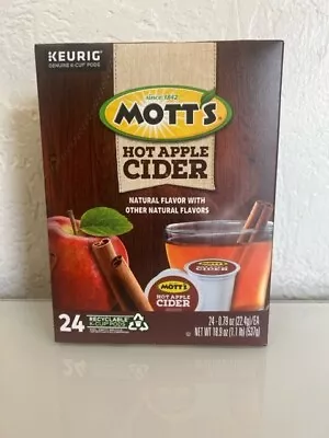 Mott’s Hot Apple Cider 24 K-Cup Pods Natural Flavor - BB 7/2024 • $21.99