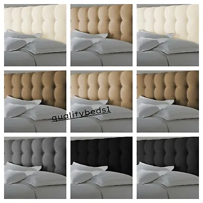 £29.95 • Buy Butt Cube Bed Button Headboard In Chenille Fabric 20  26  30  Height In All Size