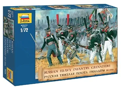ZVEZDA FIGURE 1/72 - 8020 Napoleonic Russian Heavy Infantry Grenadiers -NAP WARS • £13.22
