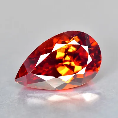 3.67ct Pear Earth Mine Gemstone Unheated Mandarin Orange Spessartite Garnet • $128.99