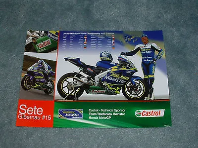 Sete Gibernau #15 Castrol Poster 2004 RC211V HRC MotoGP • $5