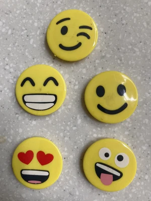 £1.99 • Buy 5 Smiley Face Fridge Magnets Emoji. Notes,Pictures,White Board.. 3.5cm