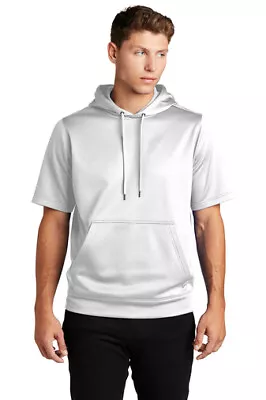 Sport-Tek Sport-Wick Fleece Short Sleeve Hooded Pullover. ST251 • $32.05