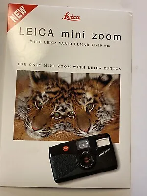 Leica Mini Zoom 35mm Point & Shoot 35-70mm Dealer AD Advertisement Stand RARE • $24.99