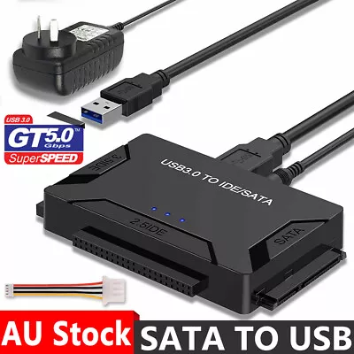 $30.45 • Buy SATA To USB 3.0 Adapter Cable For 2.5  Hard Drive SSD HDD Laptop Data Recovery