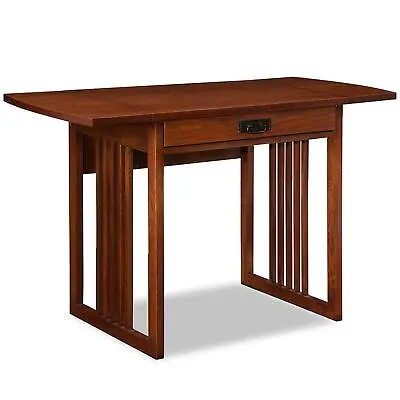 Leick Furniture Home Office Mission Oak Drop Leaf Computer/writing Desk • $315.55