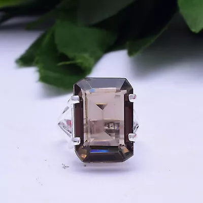 $13.86 • Buy Charming Smoky Topaz Gemstone 925 Sterling Silver Handmade Ring All Size