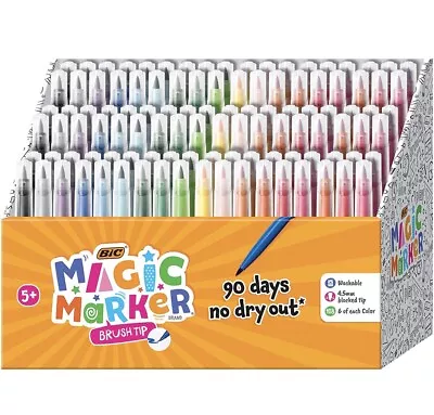 Bic Magic Marker Brush Tip Assorted Colors 108-Count 108 Count Brand New • $60