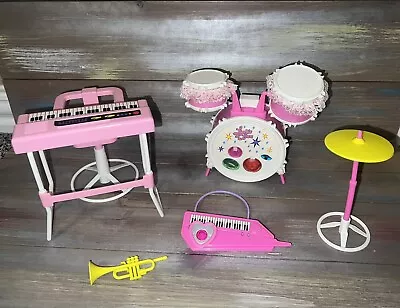 Vintage Mattel Barbie Lights & Lace Live Concert Instruments Accessories • $5.90