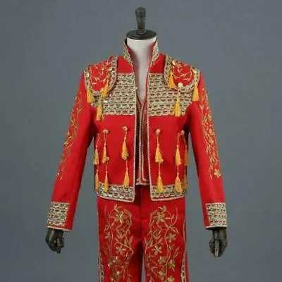 Mens Spanish Bullfighter Matador Outfit Fermin Suit Jacket Pant Cosplay Costume • $102.10