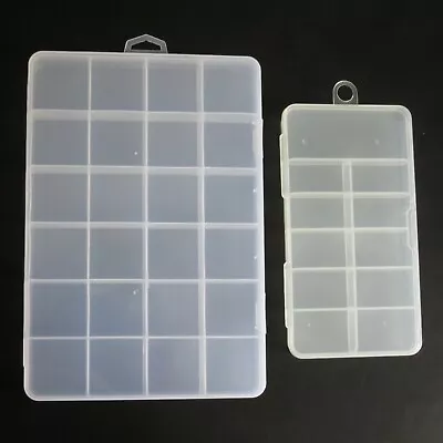 11 / 24 Compartment Organizer Storage Plastic Box Craft Nail Art Fuse Beads Gems • £4.99